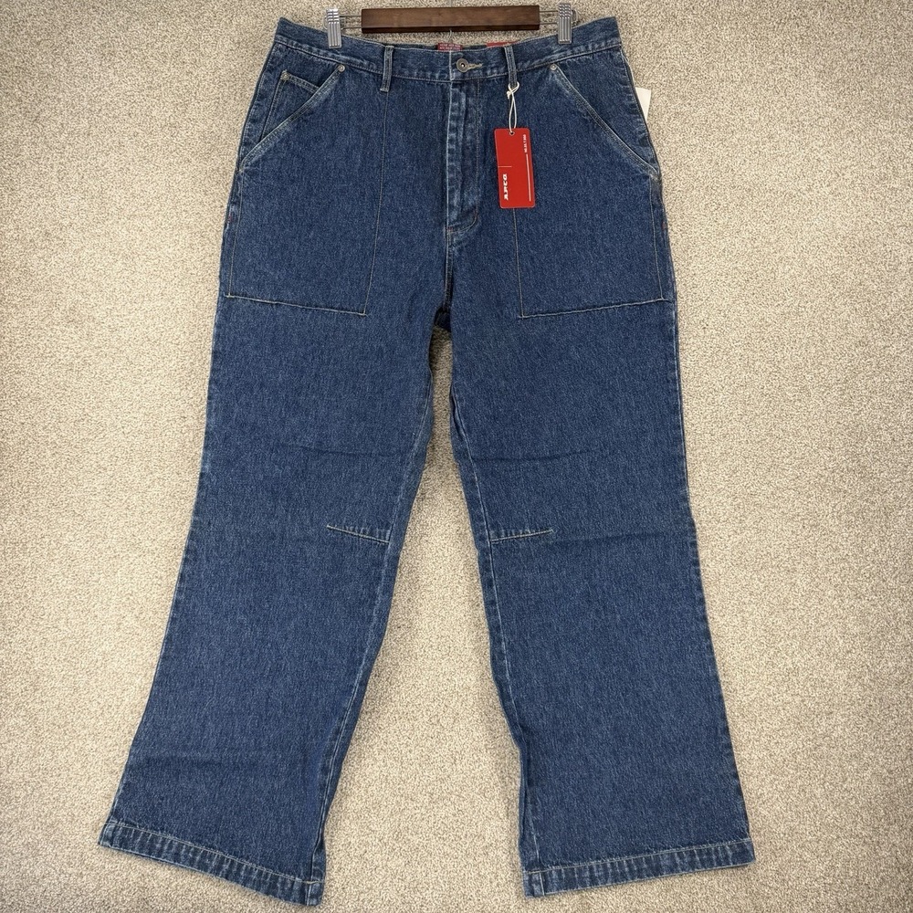 New Y2K VTG APCO Carpenter Jeans 36x30 Loose‎ Baggy Skater Grunge Punk Pockets